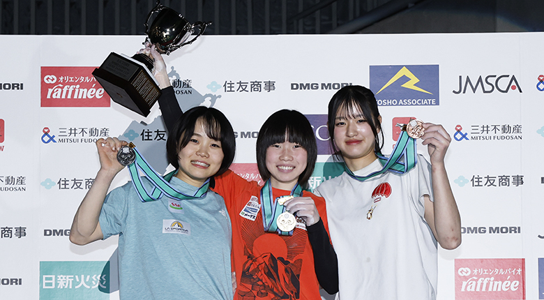 森秋彩が大会6連覇達成　決勝も完登で締めくくる【リードジャパンカップ2025】